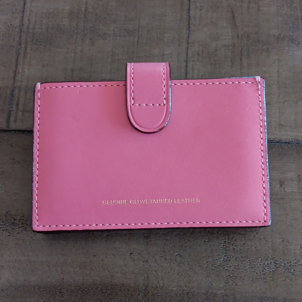 Coach Accordion Card Case Pink Gem